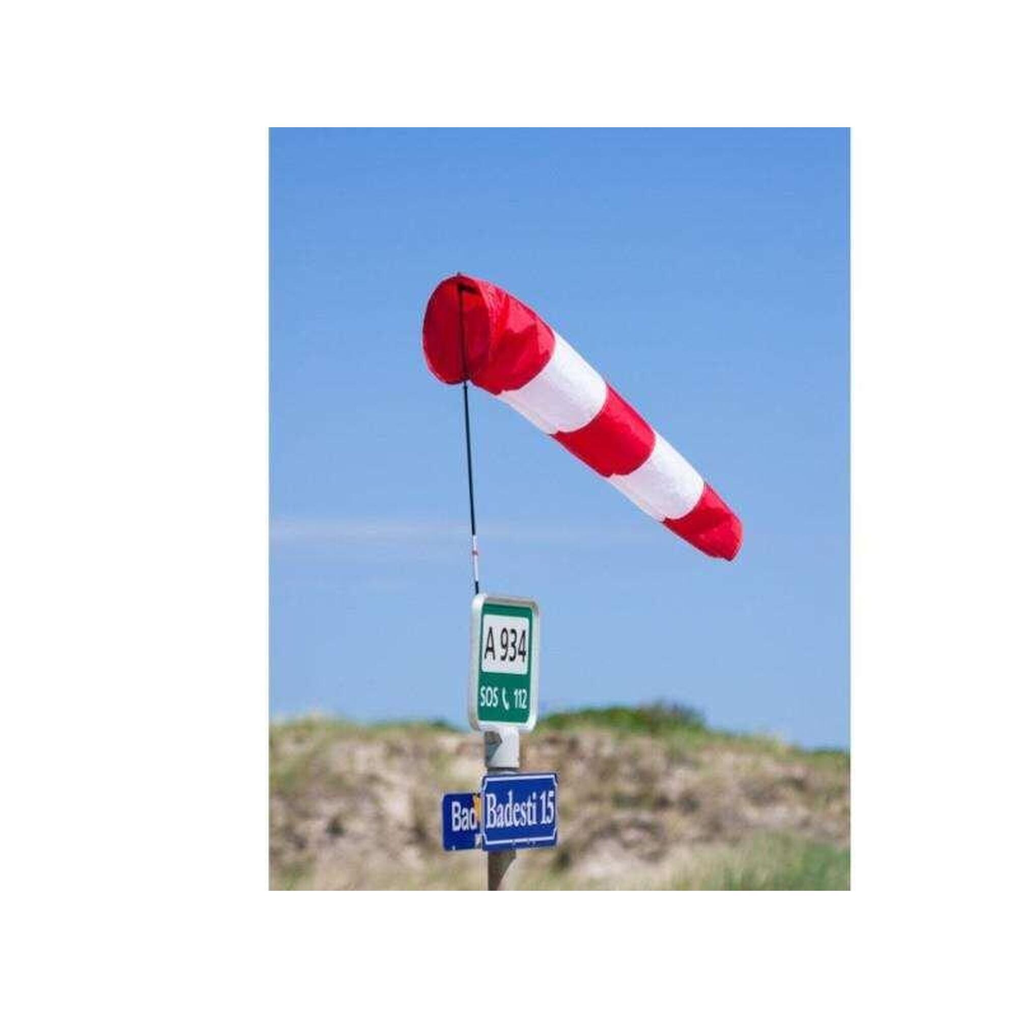 Rękaw - wskaźnik wiatru Biało / Czerwony HQ Windsock Airport 60cm