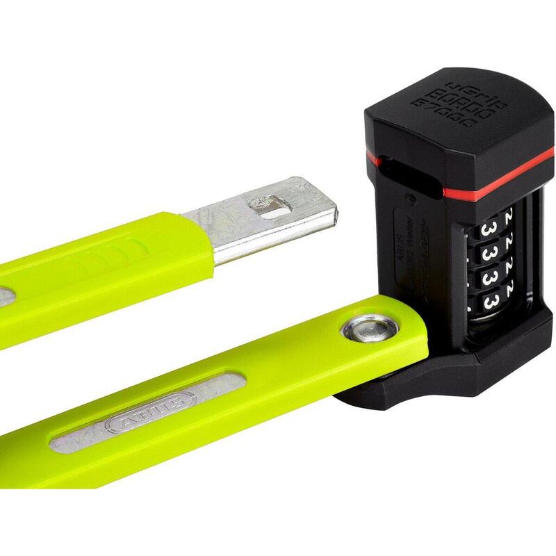 Antifurt bicicleta - lacat pliabil cu cifru - uGrip Bordo 5700/80 - lime
