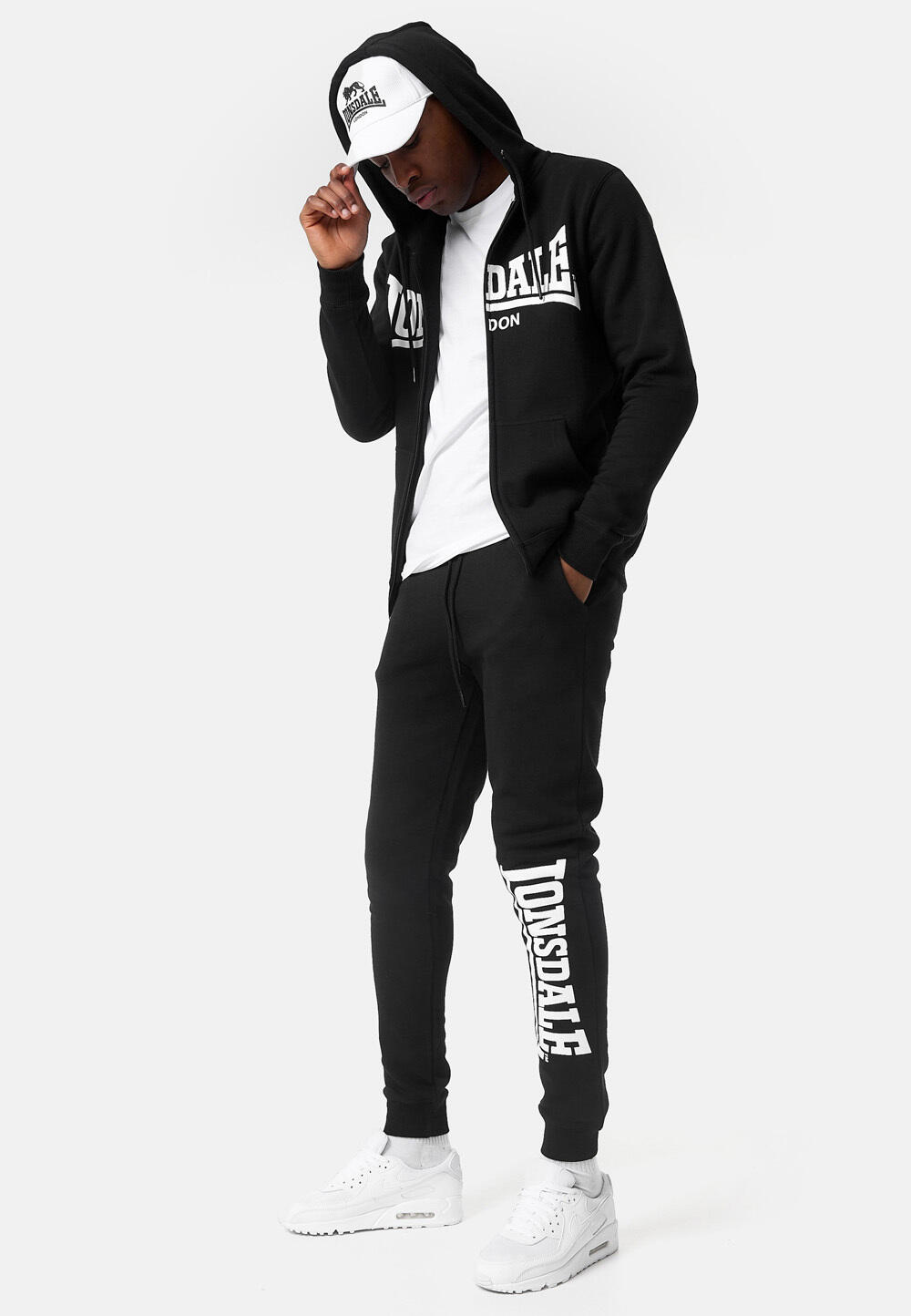 LONSDALE Heren trainingspak met capuchon slim fit FEENY 3/5