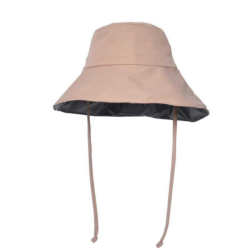 LD Women Versatile Ruffled Packable Anti UV Outdoor Hat - Khaki