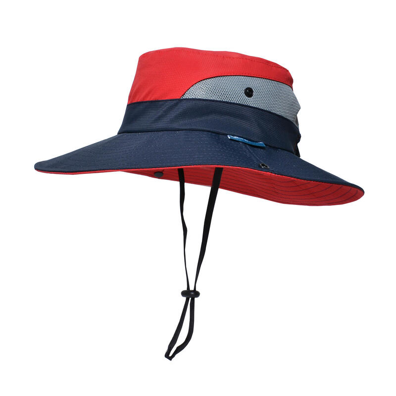 女裝寬簷多功能防紫外線行山帽 - 紅色