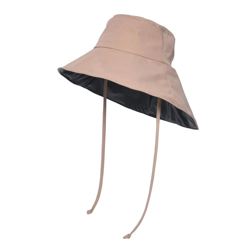 LD Women Versatile Ruffled Packable Anti UV Outdoor Hat - Khaki