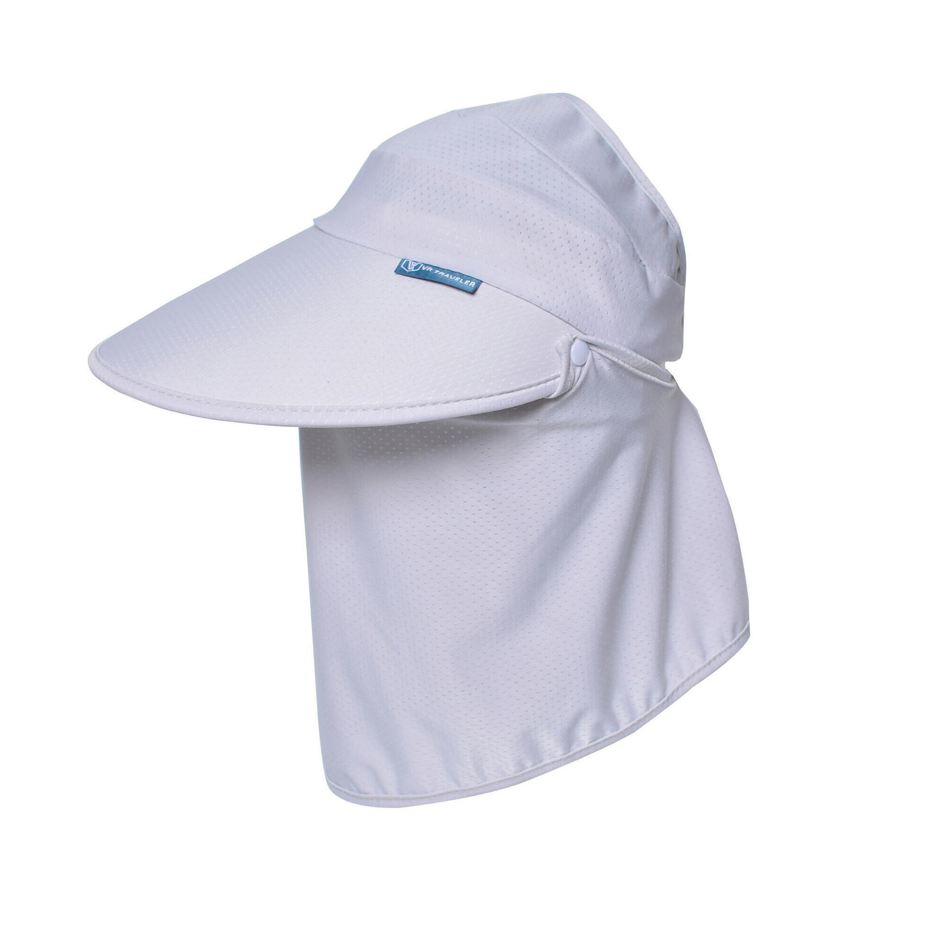 Women Visor Wide Brim Sun Protection Outdoor Hat Light Grey
