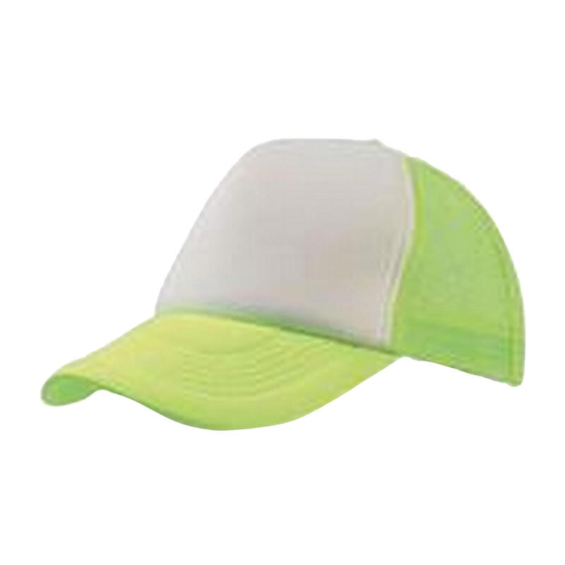 Casquette style trucker RAPPER Mixte (Jaune fluo / blanc)