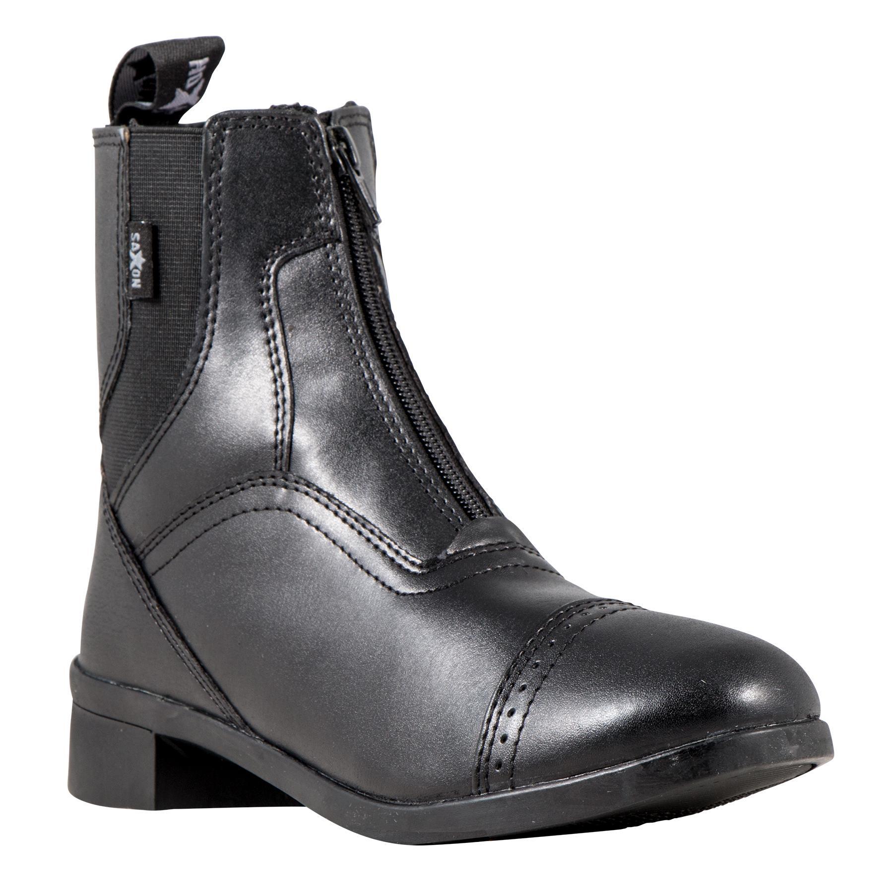 SAXON Childrens/Kids Syntovia Zip Paddock Boots (Black)