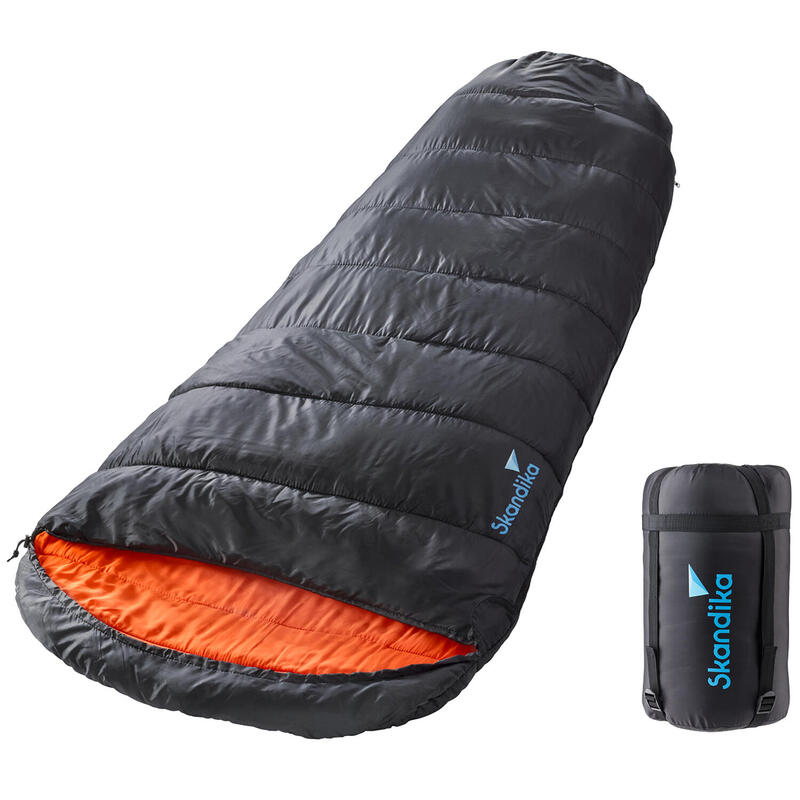 Sac de couchage Vegas - Sac sarcophage - jumelable - 3 saisons -12°C - Noir