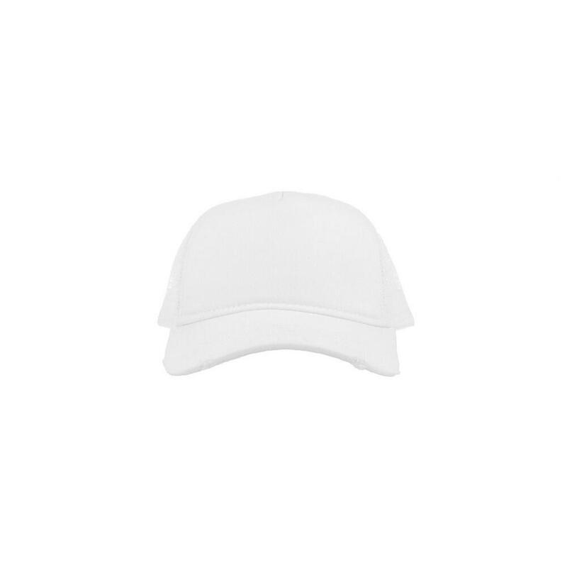 Casquette trucker effet usé RAPPER Mixte (Blanc)