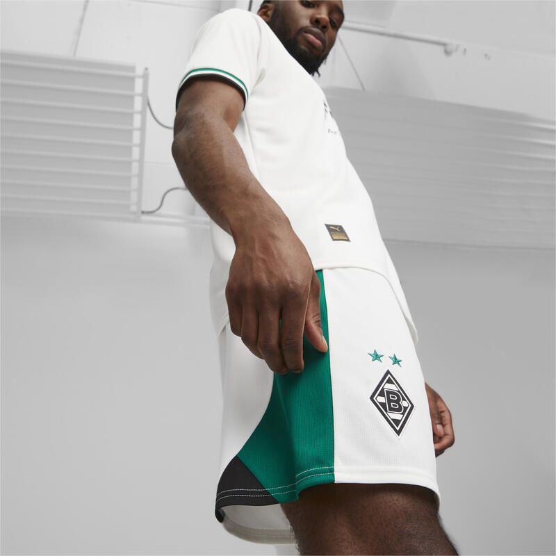 Shorts de fútbol Borussia Mönchengladbach PUMA White Power Green
