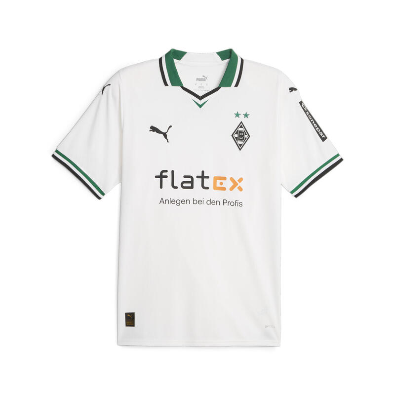 Camiseta Borussia Mönchengladbach local 23/24 Hombre PUMA White Power Green