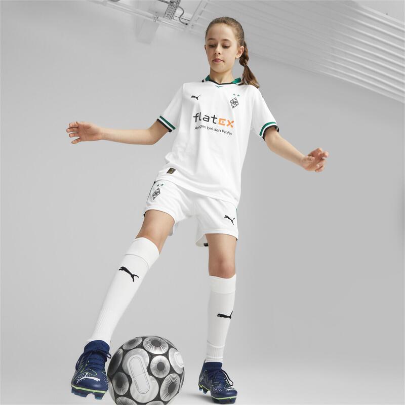 Shorts de fútbol Niños Borussia Mönchengladbach PUMA White Power Green