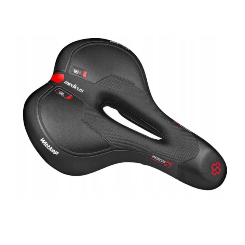 Sillín De Bicicleta Wittkop Medicus Pro 260x210 Mm, Negro, Unisex, Para  Bici Urbana O Eléctrica