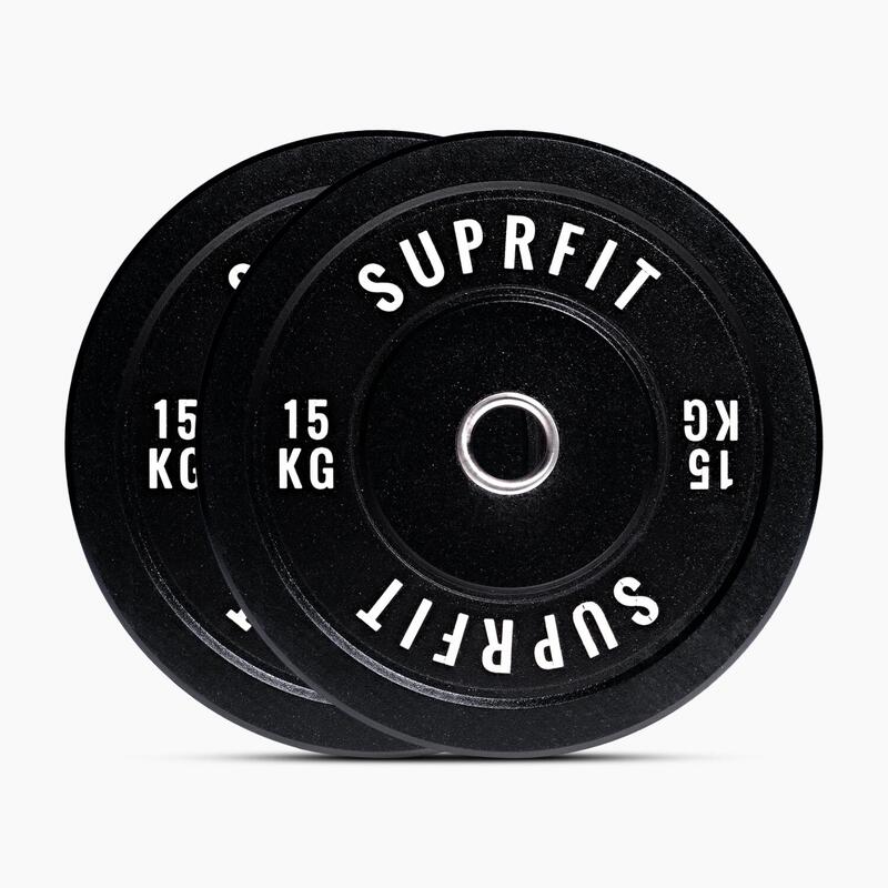 Suprfit HI-TEMP White Logo Bumper Plates (paar) -  15 kg