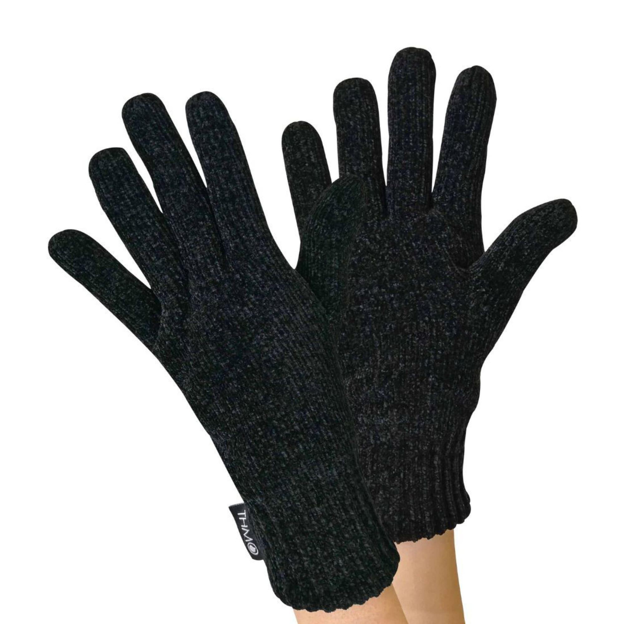 Womens Outdoor Thermal Chenille 3M Thinsulate Winter Gloves 1/7