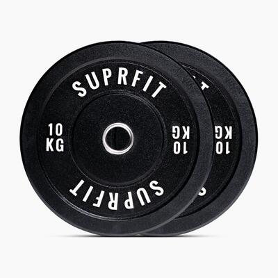 Suprfit hi-temp white logo bumper plates (paar) - 5 kg