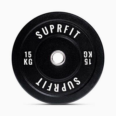 Suprfit hi-temp white logo bumper plates (enkel) - 10 kg