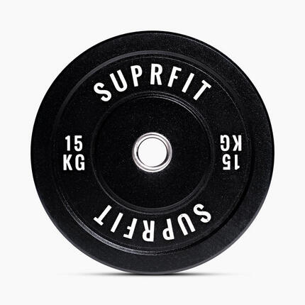 Suprfit HI-TEMP White Logo Bumper Plates (Enkel) - 15 kg