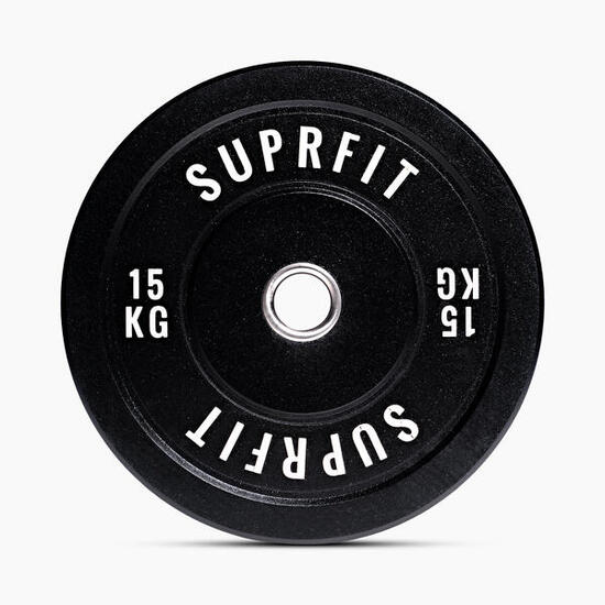Suprfit HI-TEMP White Logo Bumper Plates (Singolo) - 10 kg