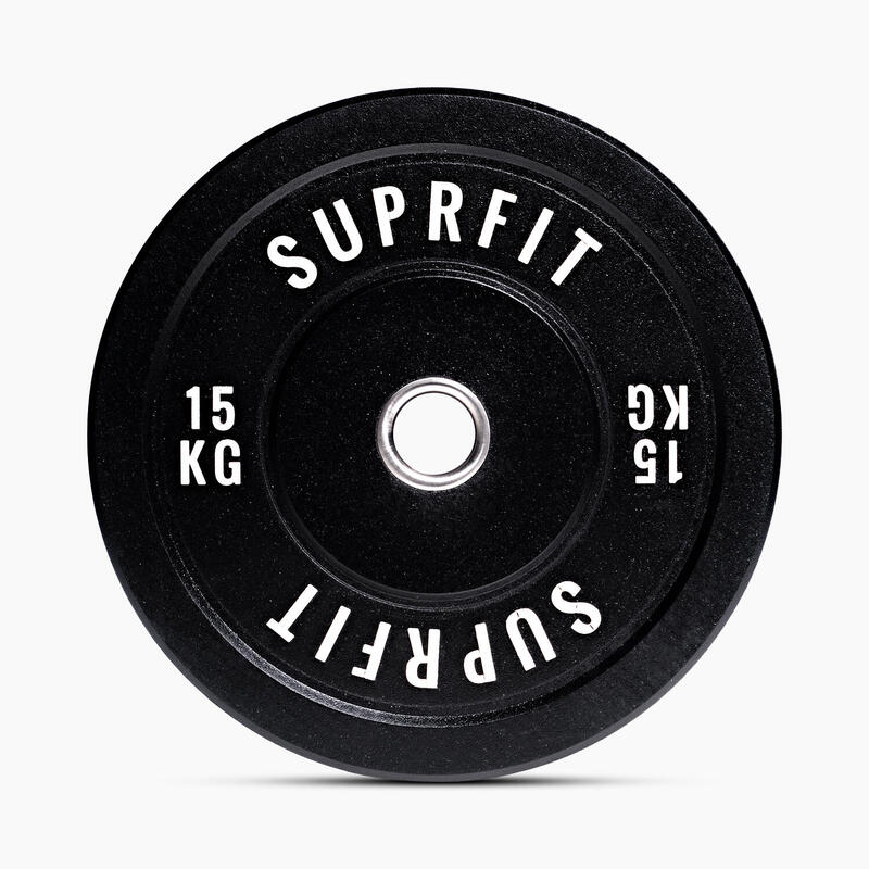 Suprfit HI-TEMP White Logo Bumper Plates (Einzeln) - 15 kg