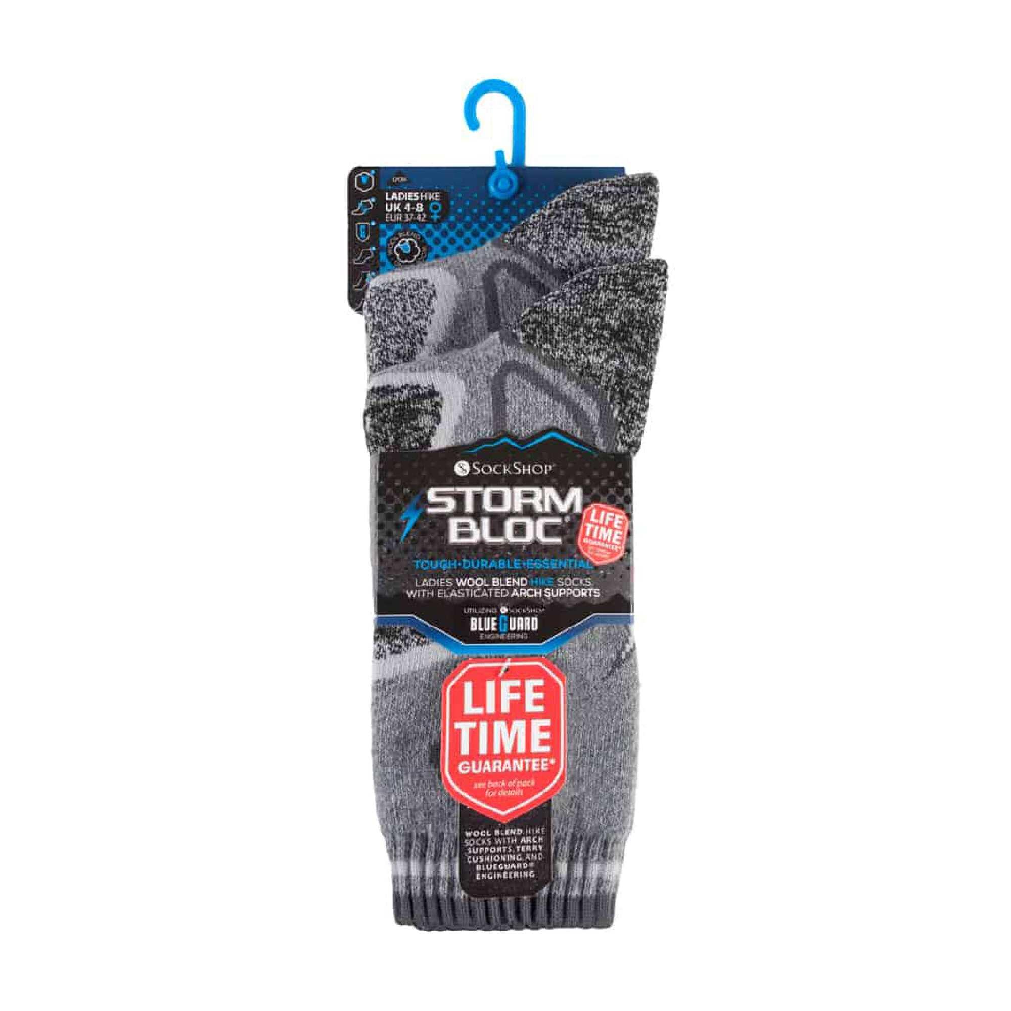 2 Pack Ladies Wool Blend Hiking Socks with Arch Support 2/3