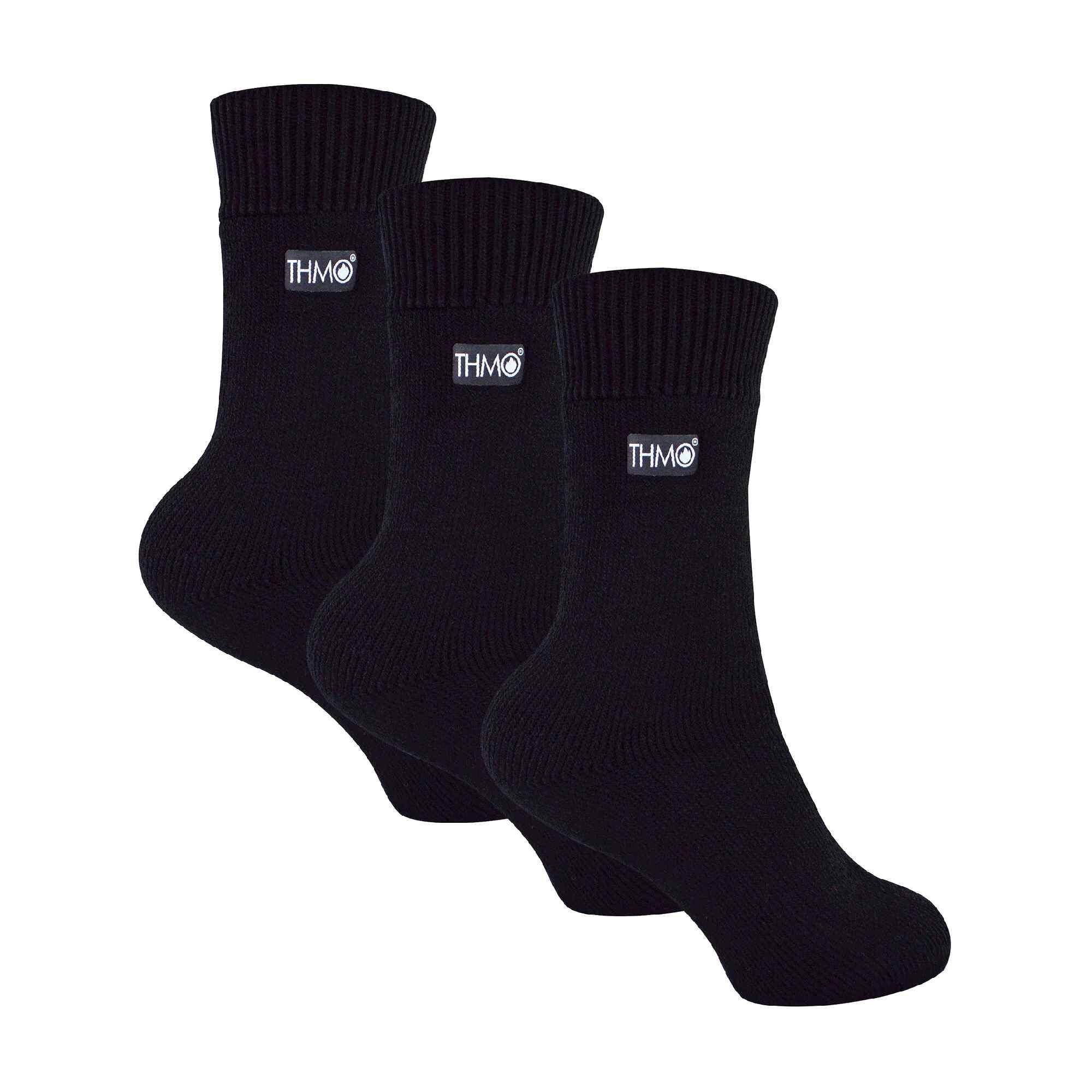3 Pairs Kids Thermal Socks | Ribbed Soft Top Fleece Fluffy Inner Warm Socks 1/2