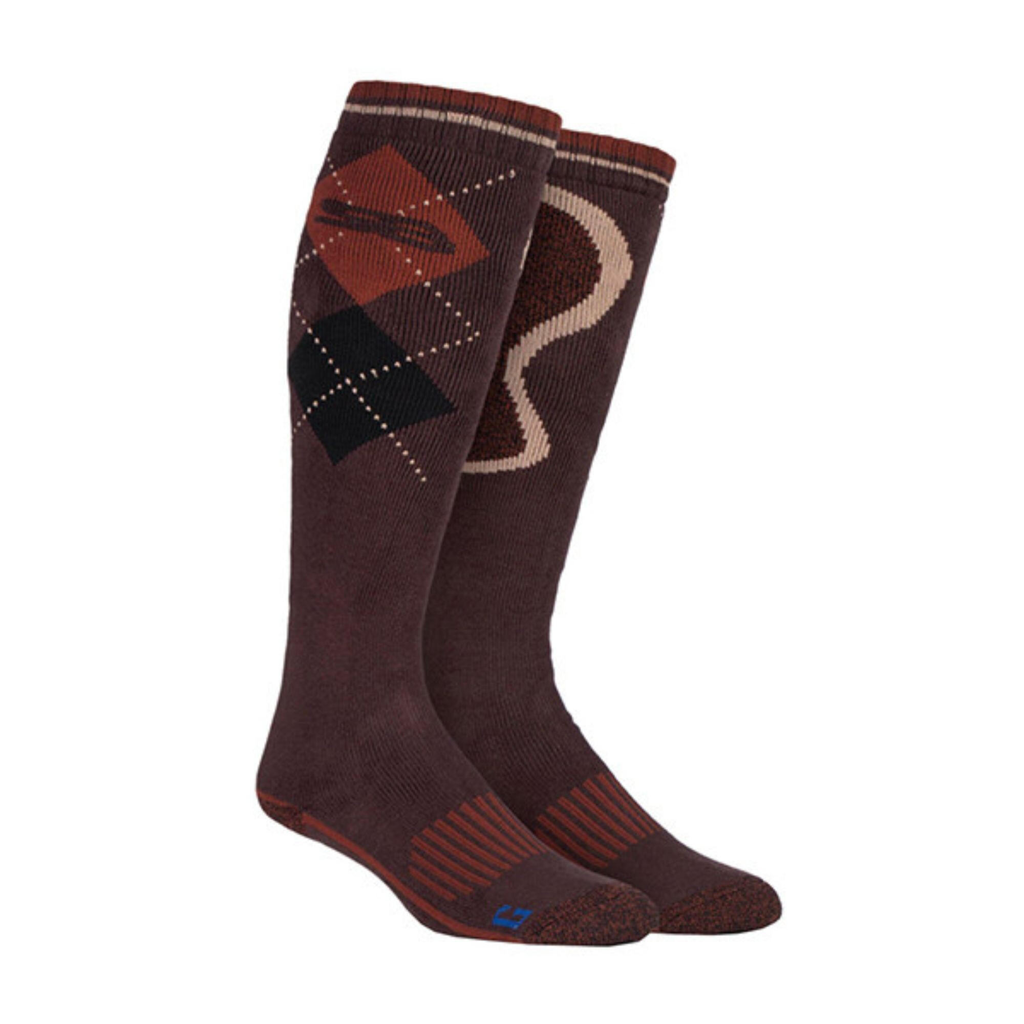 STORM BLOC Mens Extra Long Knee High Cotton Rich Patterned Wellington Boot Socks