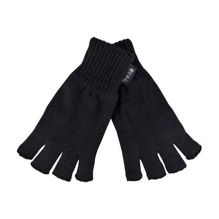 THMO Damen fingerlose Handschuhe Thinsulate 100% Acryl schwarz/violett