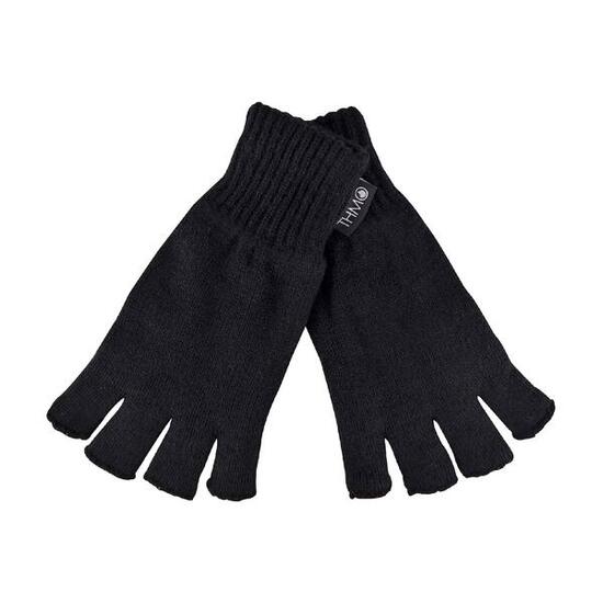 THMO Damen fingerlose Handschuhe Thinsulate 100% Acryl schwarz/violett