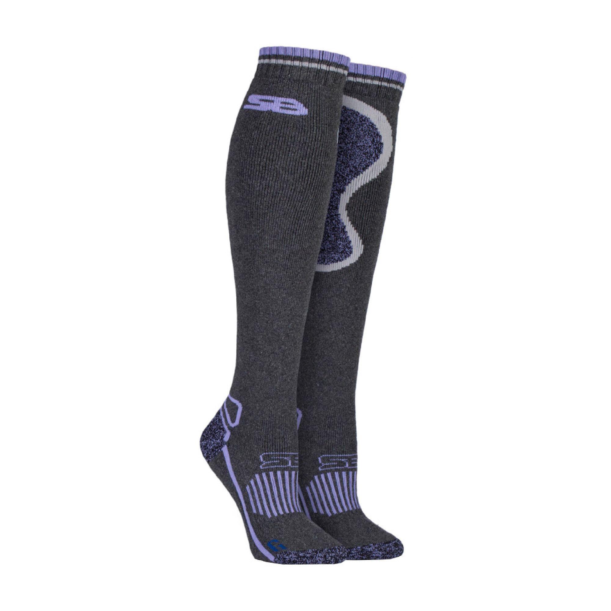 STORM BLOC Ladies Long Knee High Wool Cushioned Thermal Equestrian / Hiking Socks