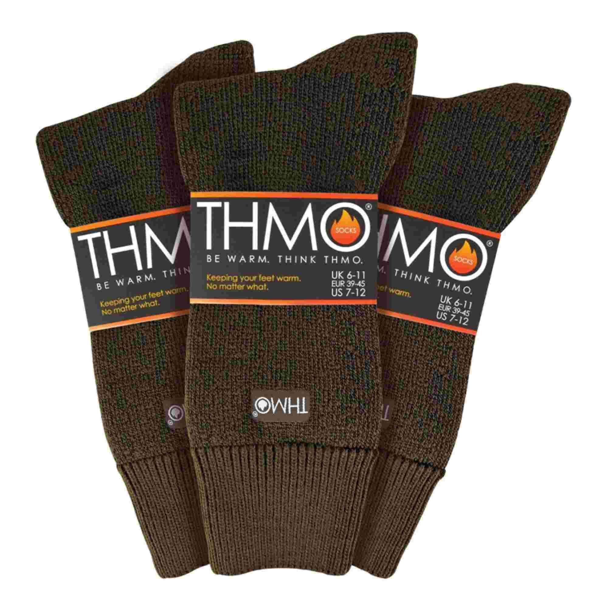 THMO 3 Pack Multipack Mens Thick Winter Warm Socks with Comfort Top