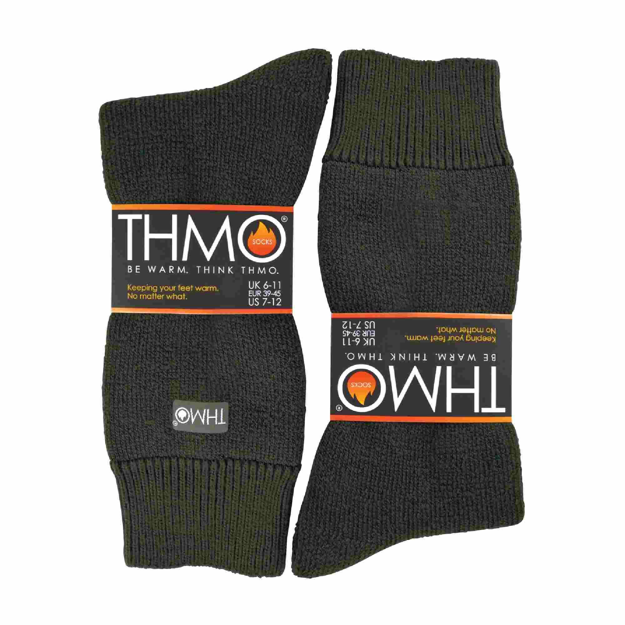 1 Pair Mens Thick Fleece Lined Warm Thermal Socks for Winter 2/7