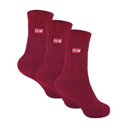 THMO - 3 Paires Enfants Chaussettes Chaudes Hiver Crew Garçon Fille