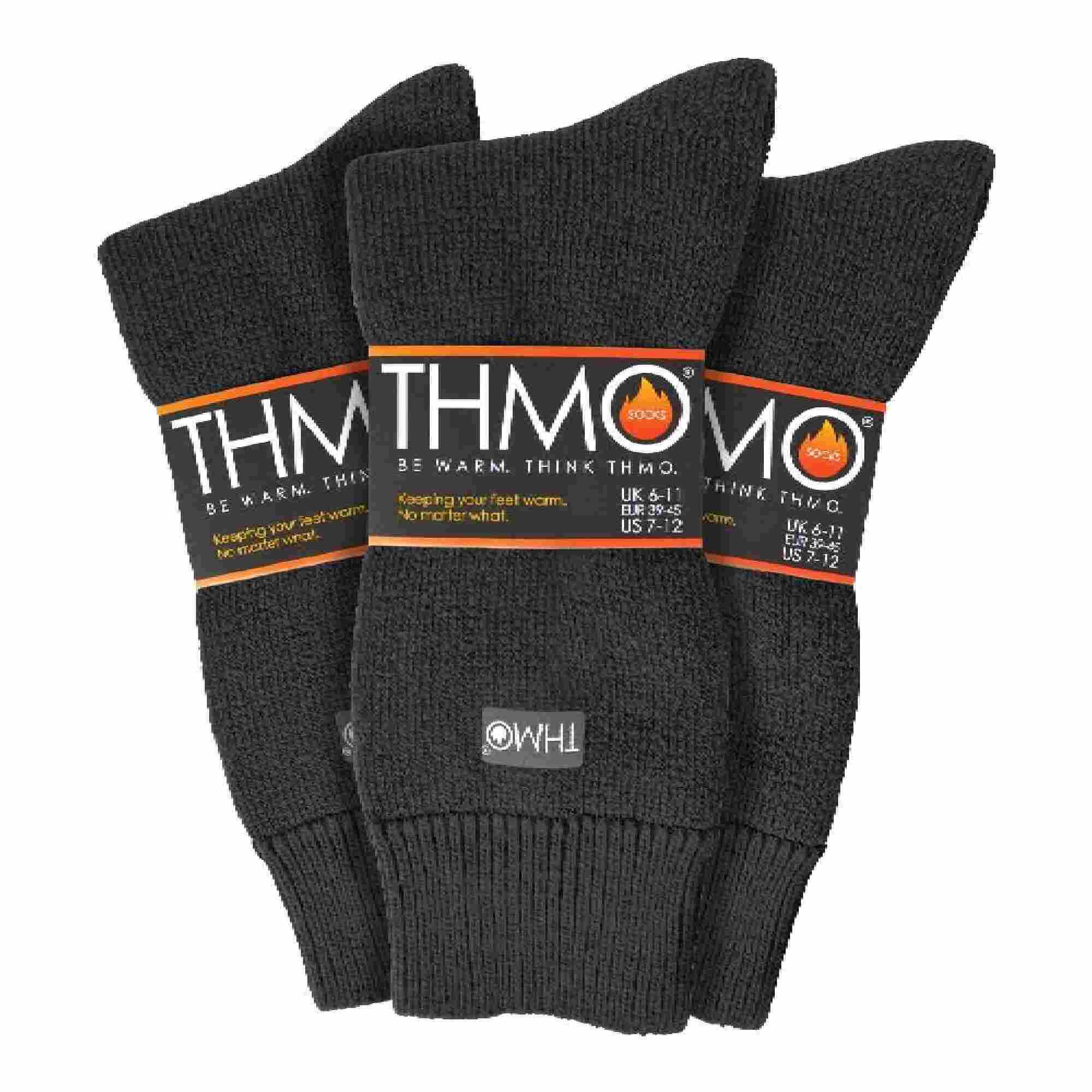 THMO 3 Pack Multipack Mens Thick Winter Warm Socks with Comfort Top