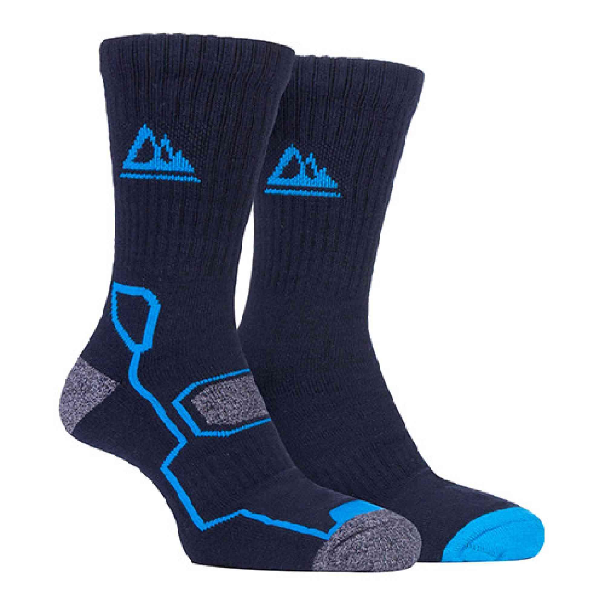 2 Pack Mens Super Soft Breathable Bamboo Trekking Hiking Socks for Boots 1/7