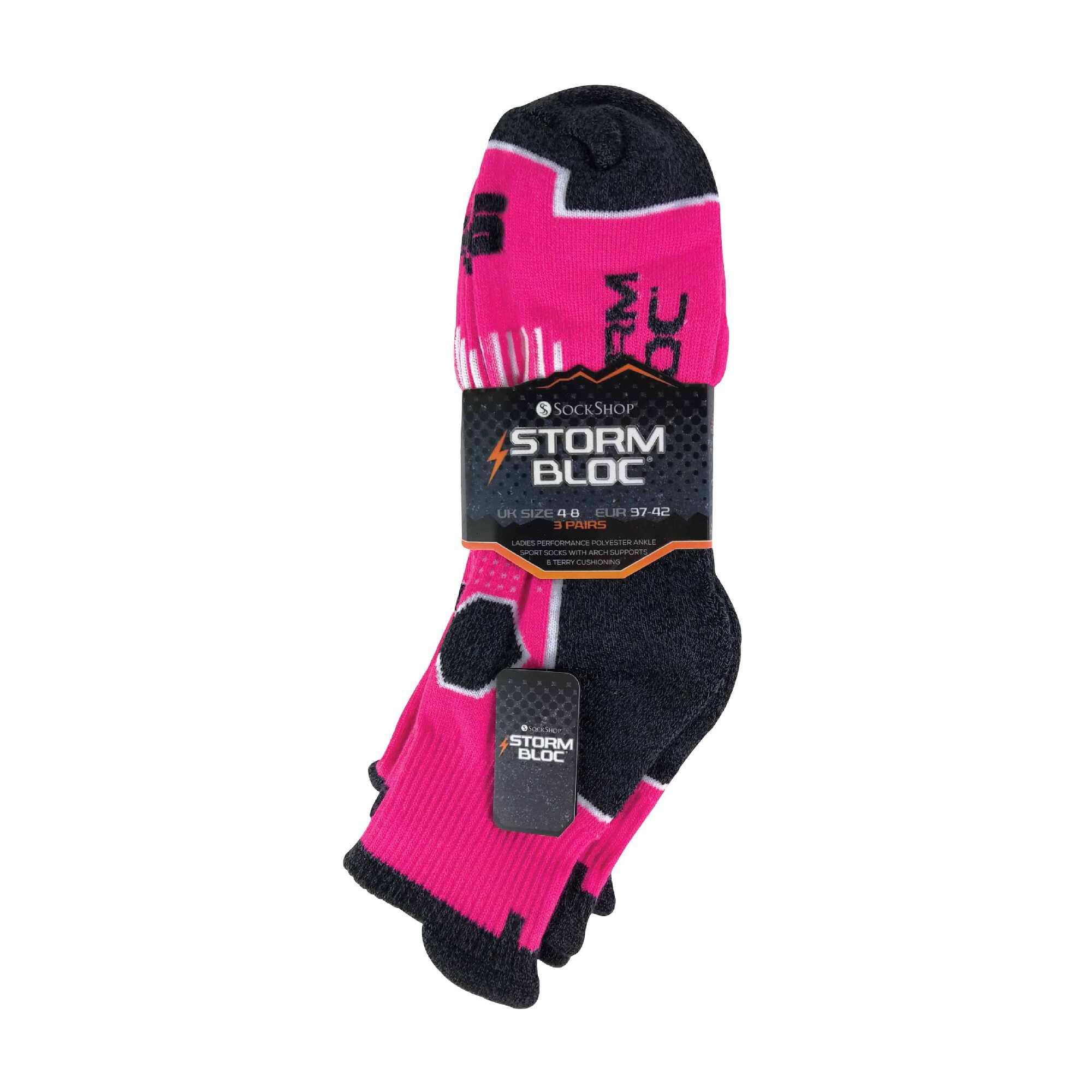3 Pack Ladies Short Ankle Running Sports Socks with Arch Support 2/5