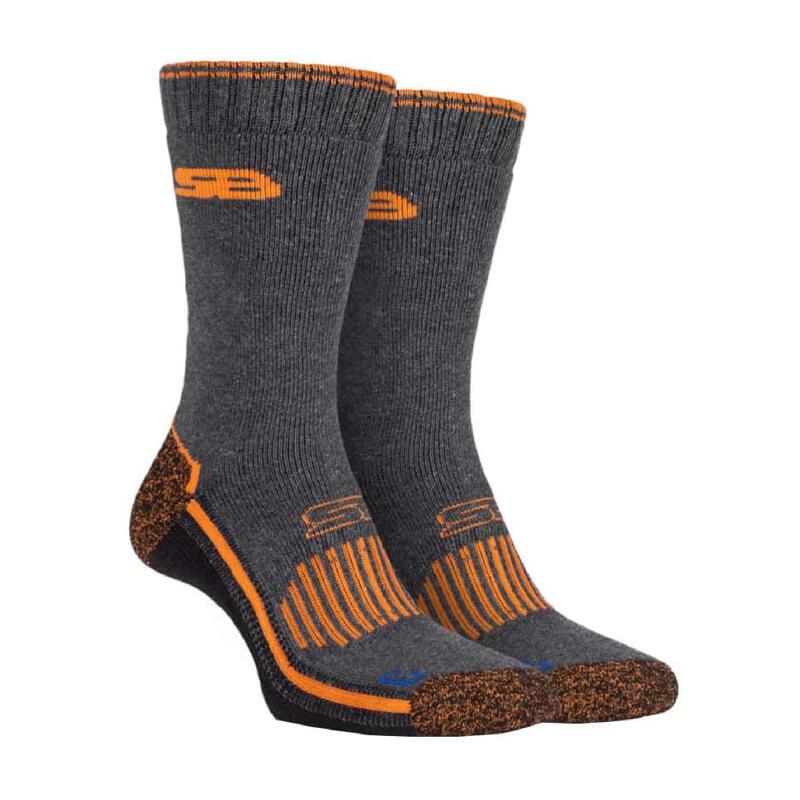 2 Pairs Mens Heavy Duty Reinforced Breathable Cotton Work Socks for Boots STORM BLOC Decathlon