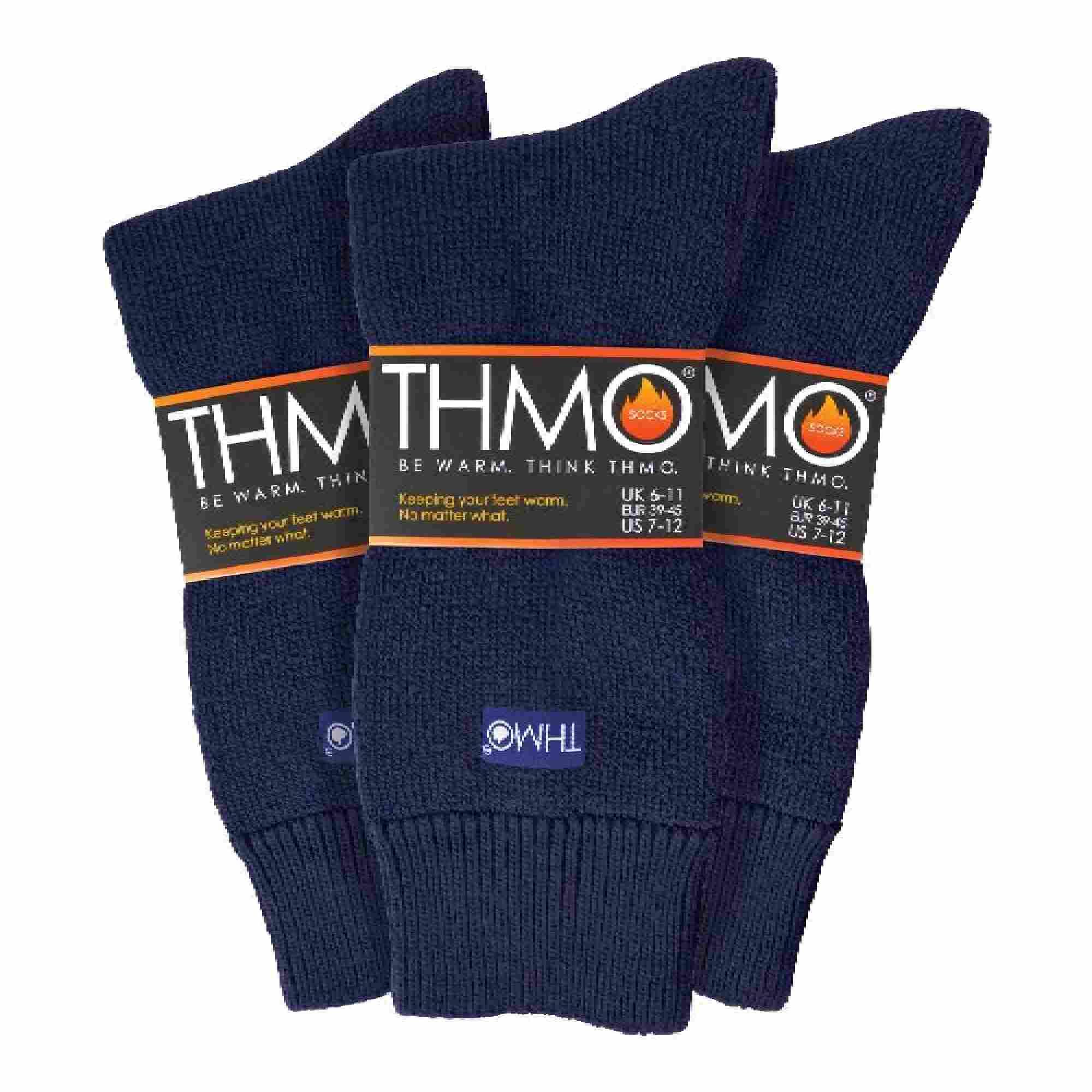 THMO 3 Pack Multipack Mens Thick Winter Warm Socks with Comfort Top