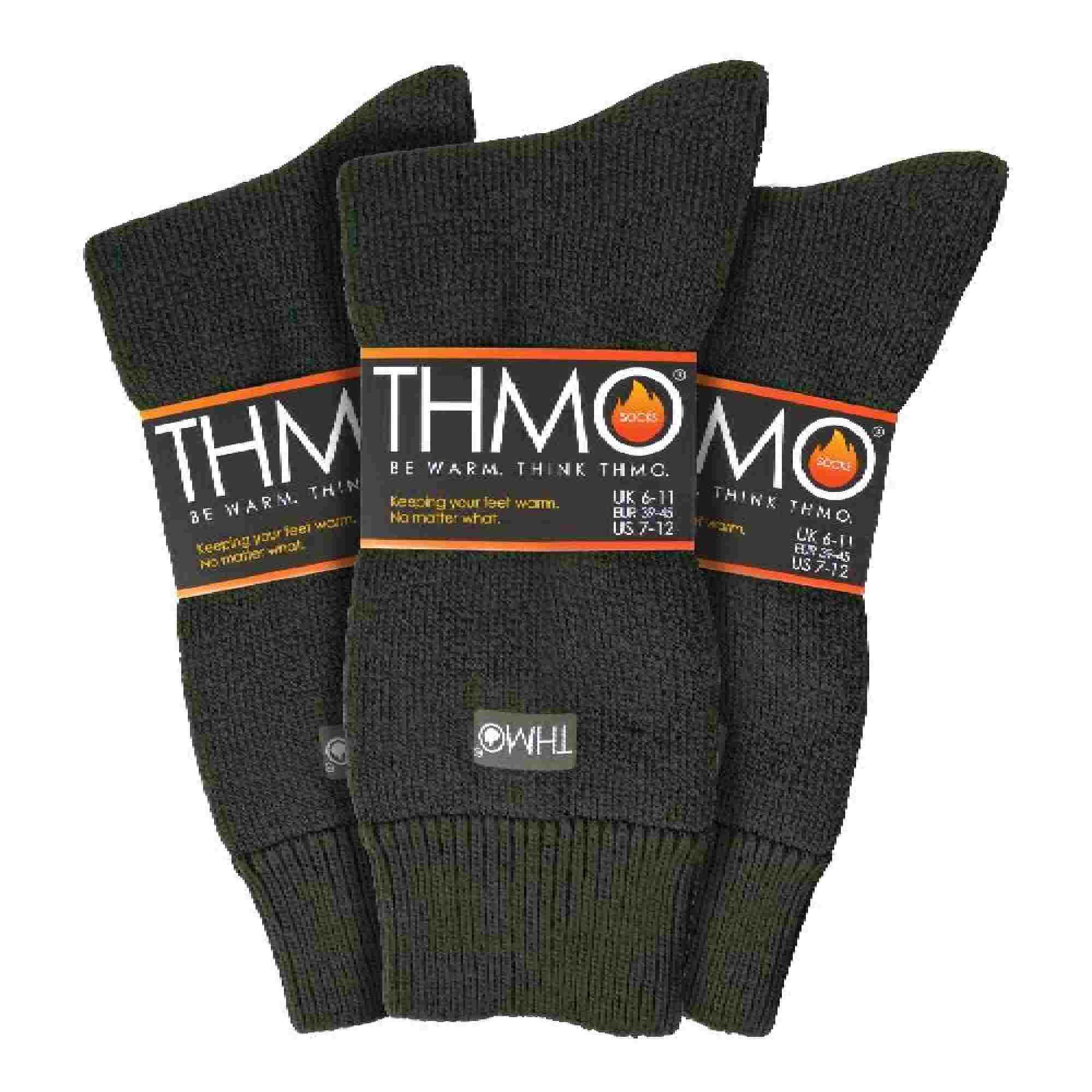 THMO 3 Pack Multipack Mens Thick Winter Warm Socks with Comfort Top