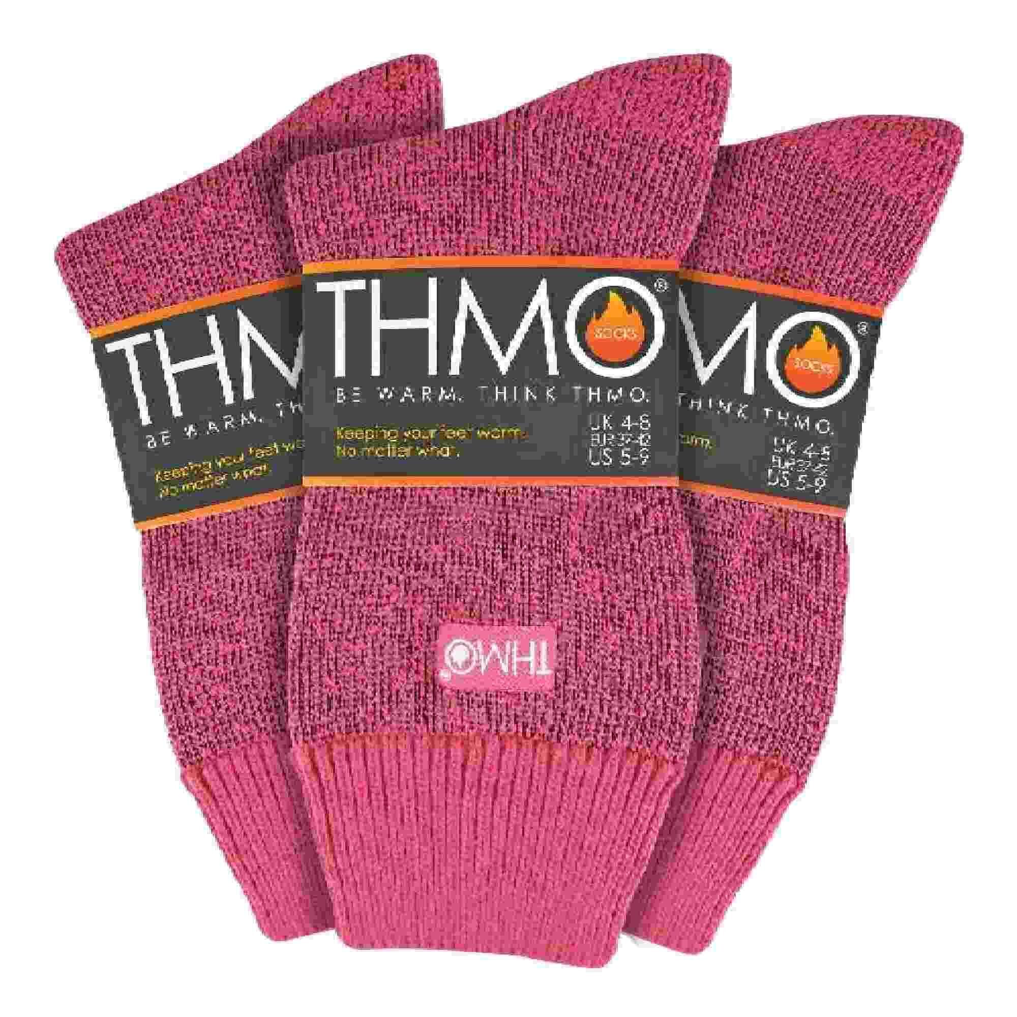 THMO 3 Pack Multipack Ladies Thick Winter Warm Socks with Comfort Top