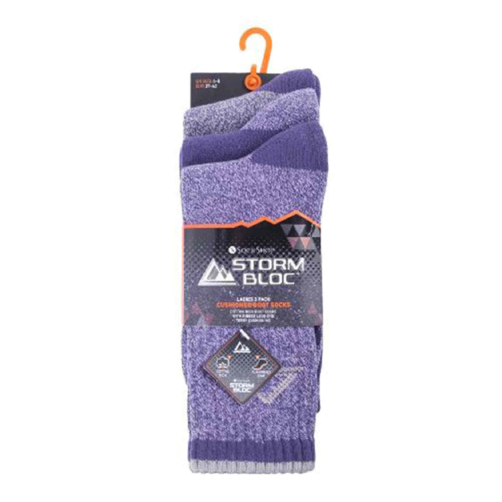 3 Pairs Ladies Lightweight Breathable Hiking Socks with Arch Support 2/7