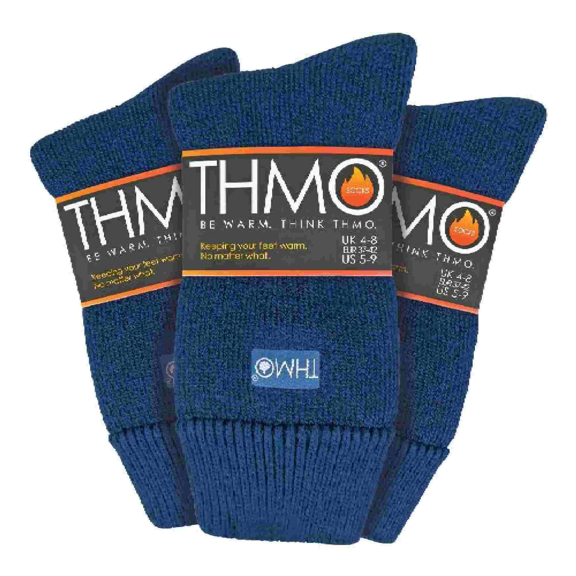 THMO 3 Pack Multipack Ladies Thick Winter Warm Socks with Comfort Top