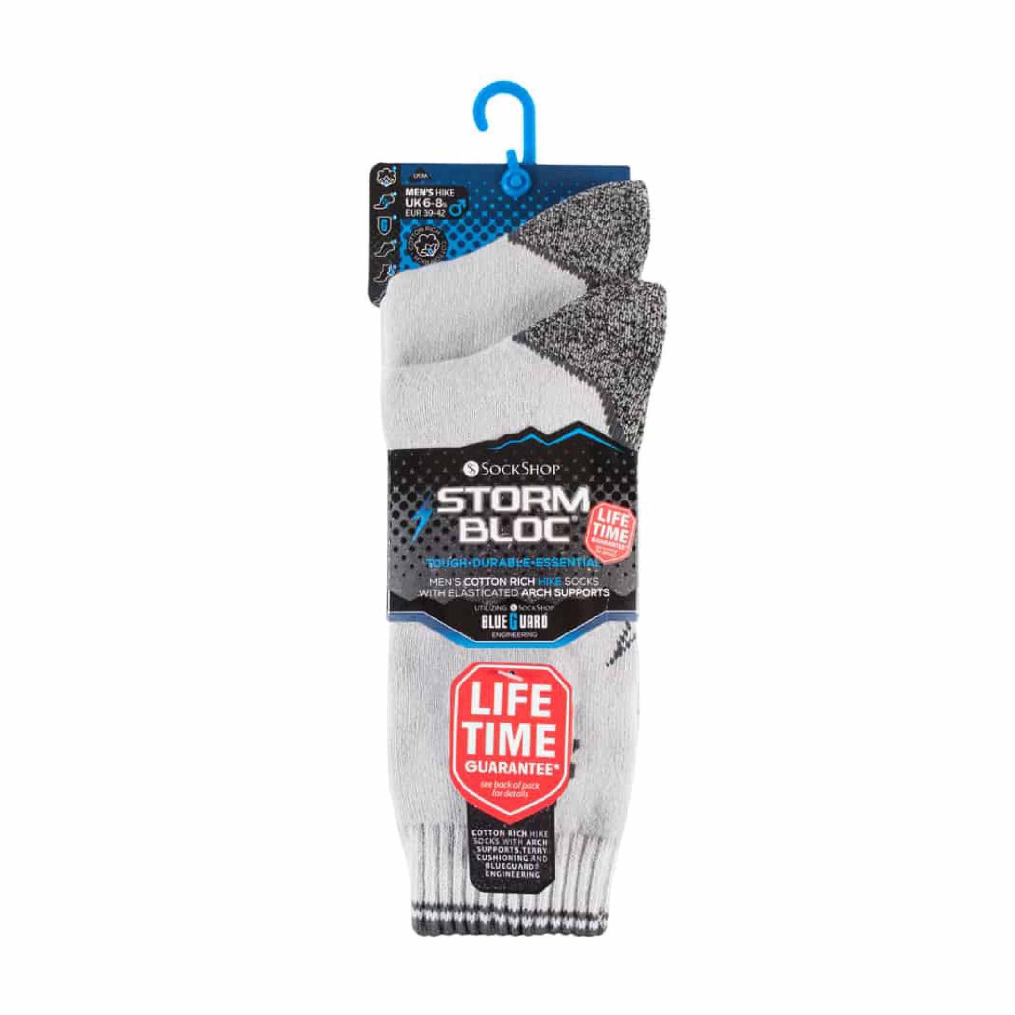 Storm Bloc - 2er Pack Atmungsaktiv Verstärkt Baumwolle Arbeitssocken für Stiefel 2/5