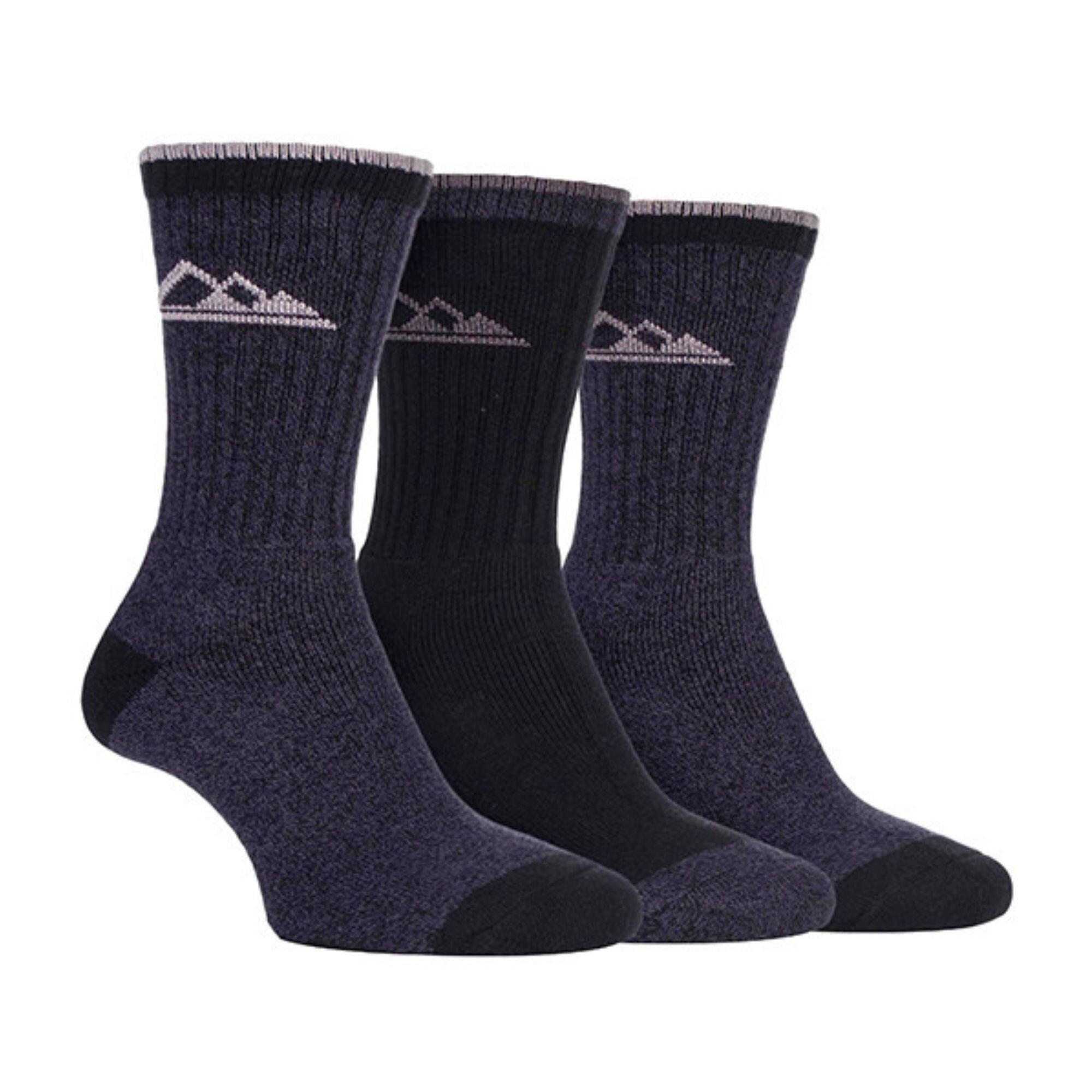 3 Pairs Ladies Lightweight Breathable Hiking Socks with Arch Support 1/7
