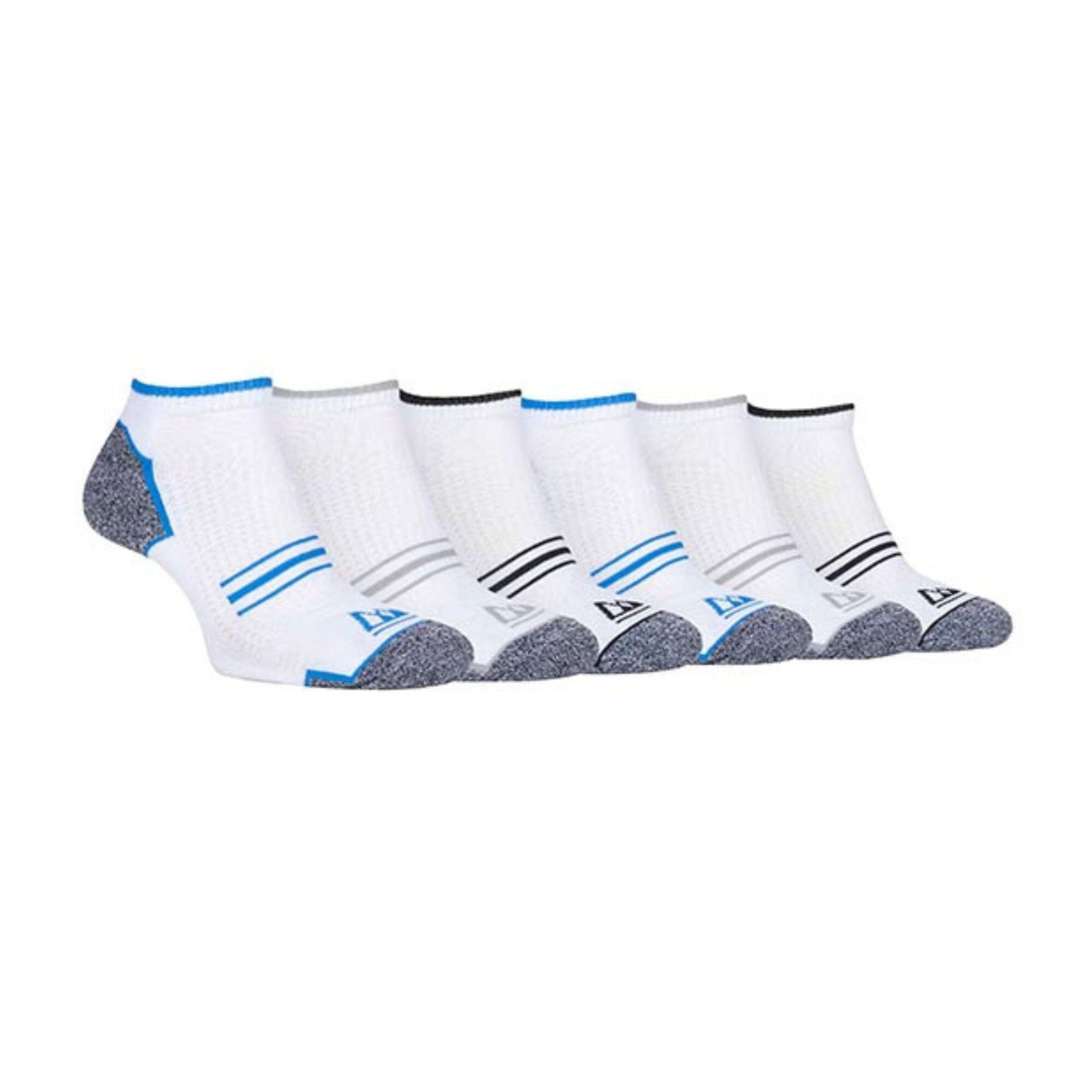 STORM BLOC 6 Pairs Mens Breathable Cushioned Sole Running Low Cut Trainer Socks