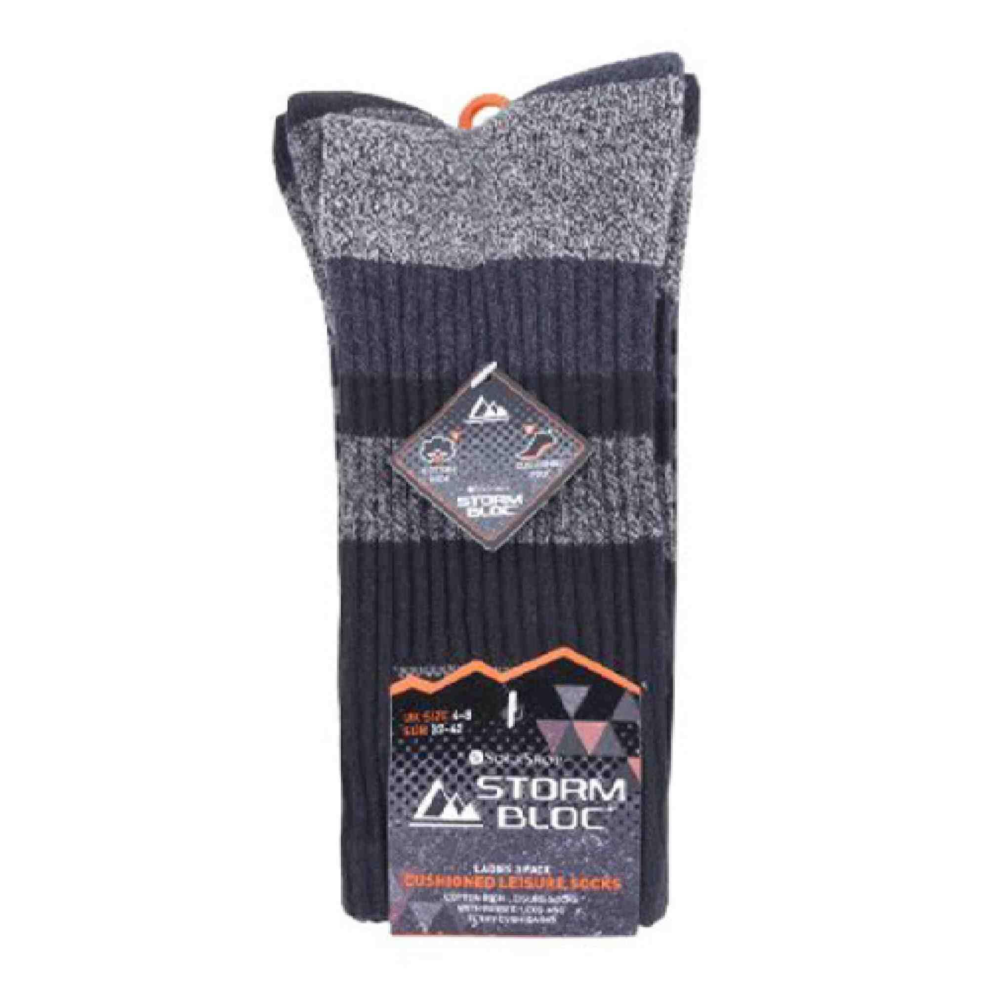 3 Pack Ladies Anti Blister Cotton Hiking Socks with Padded Sole 2/6