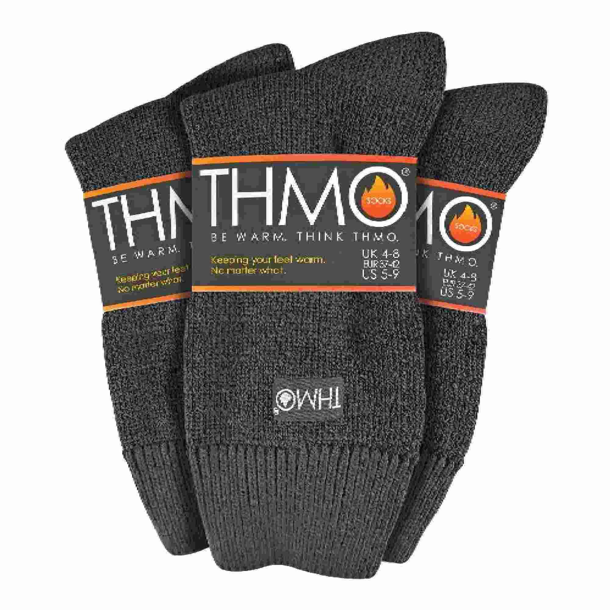 THMO 3 Pack Multipack Ladies Thick Winter Warm Socks with Comfort Top