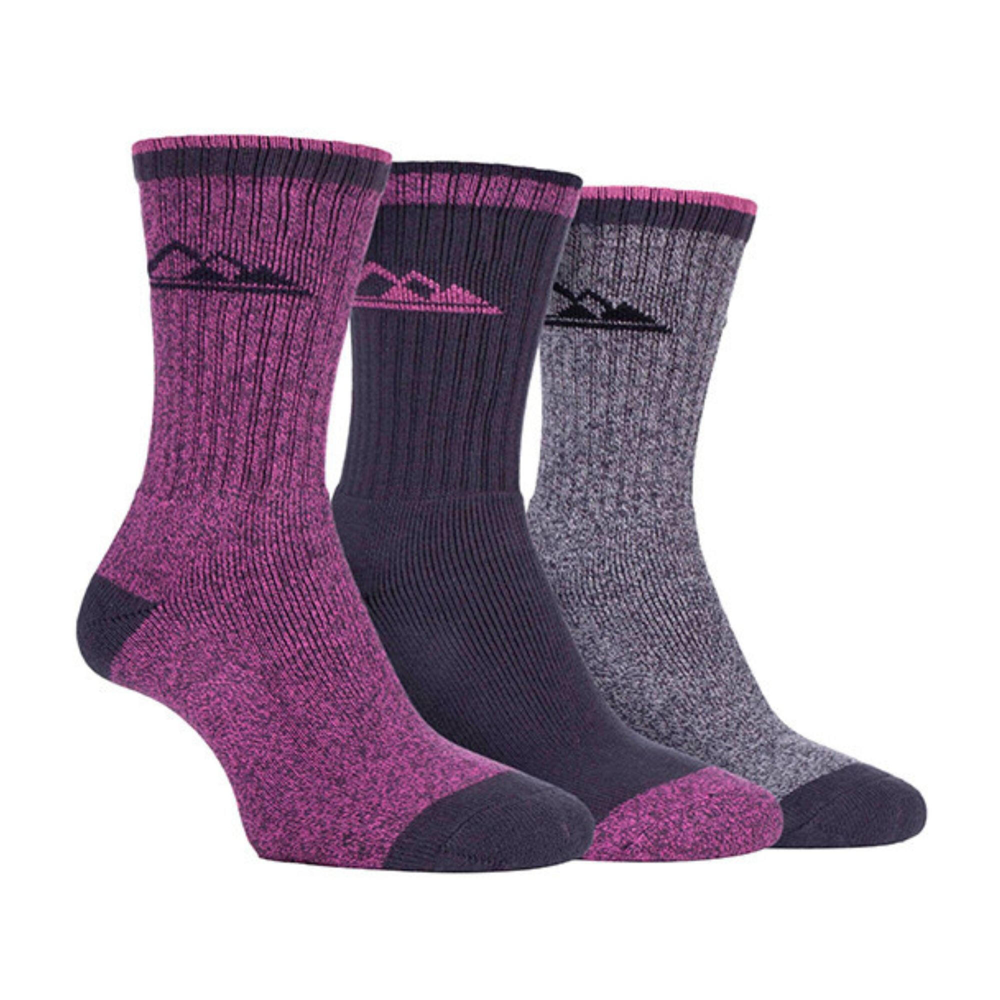 STORM BLOC 3 Pairs Ladies Lightweight Breathable Hiking Socks with Arch Support