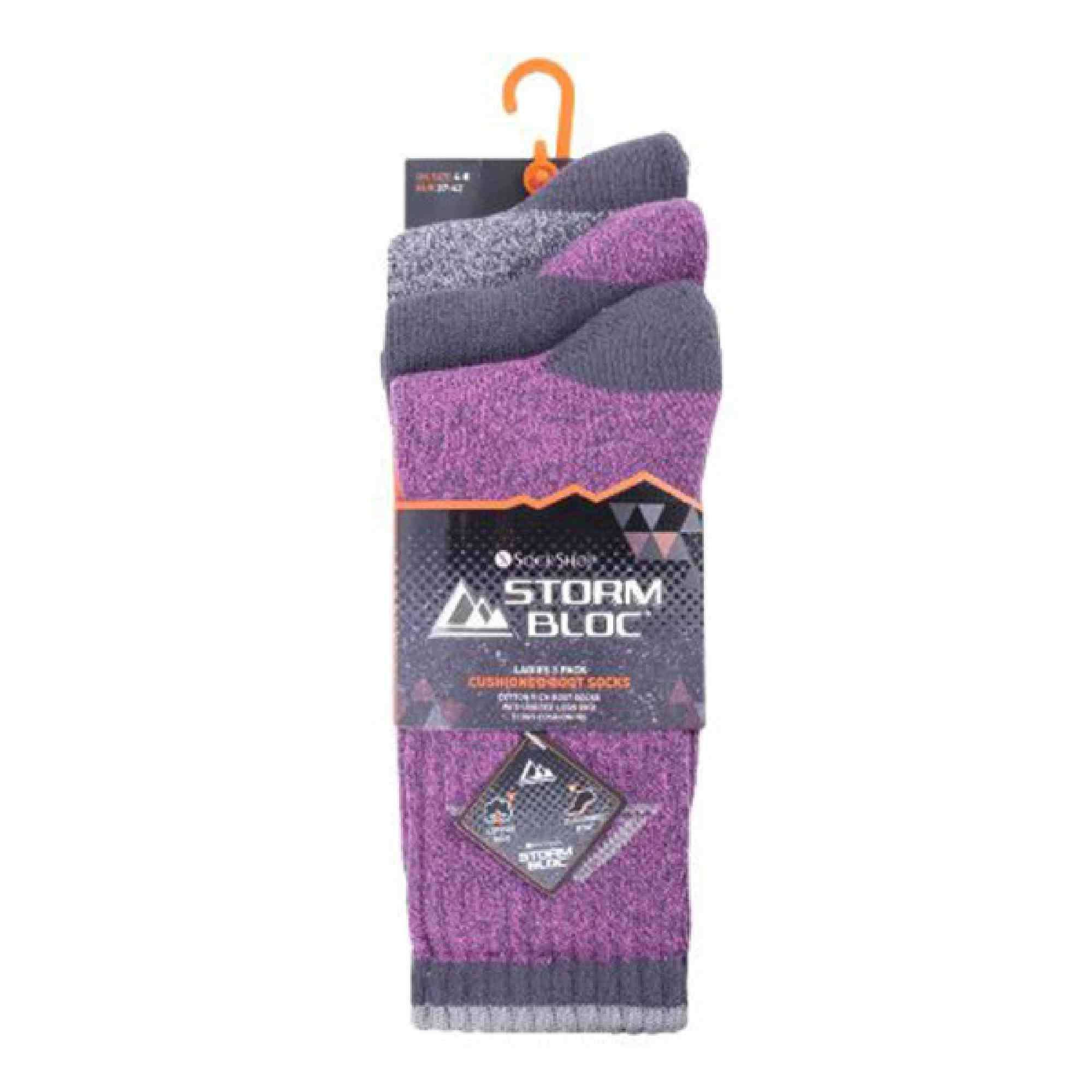 3 Pairs Ladies Lightweight Breathable Hiking Socks with Arch Support 2/7