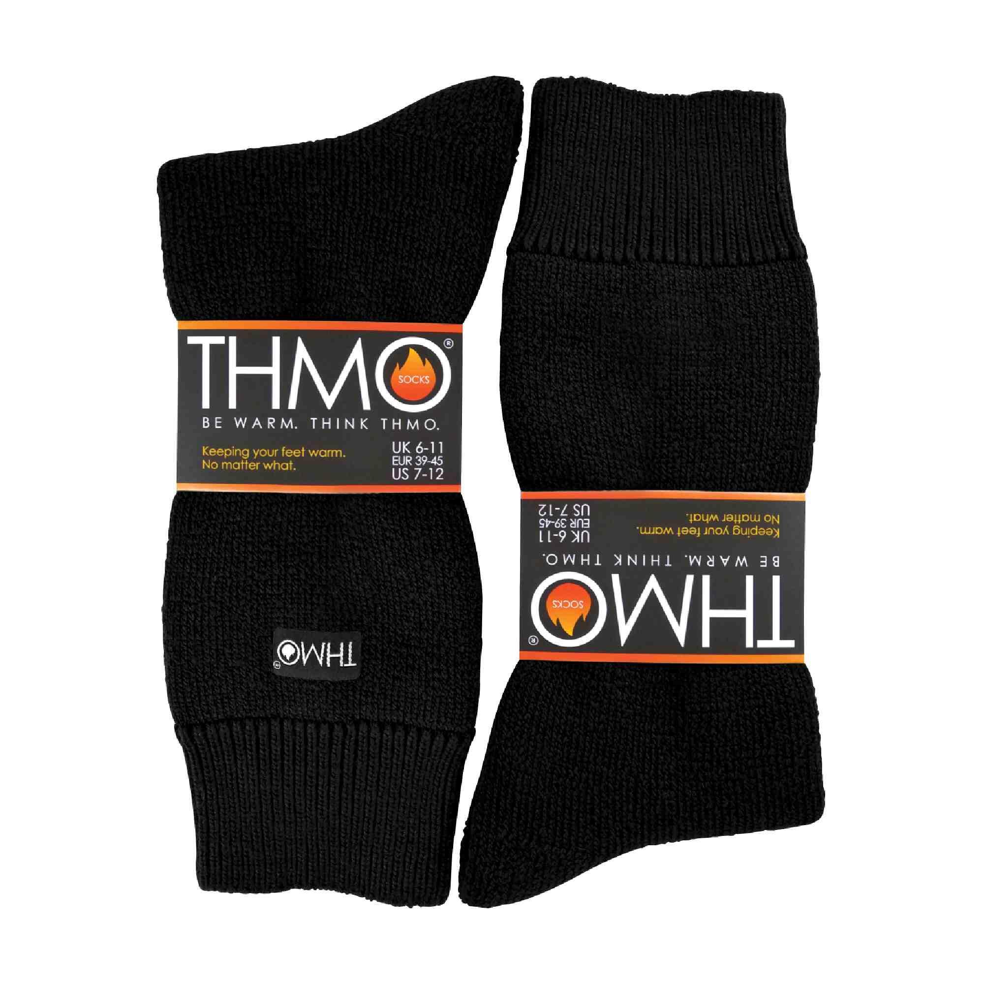 1 Pair Mens Thick Fleece Lined Warm Thermal Socks for Winter 2/7