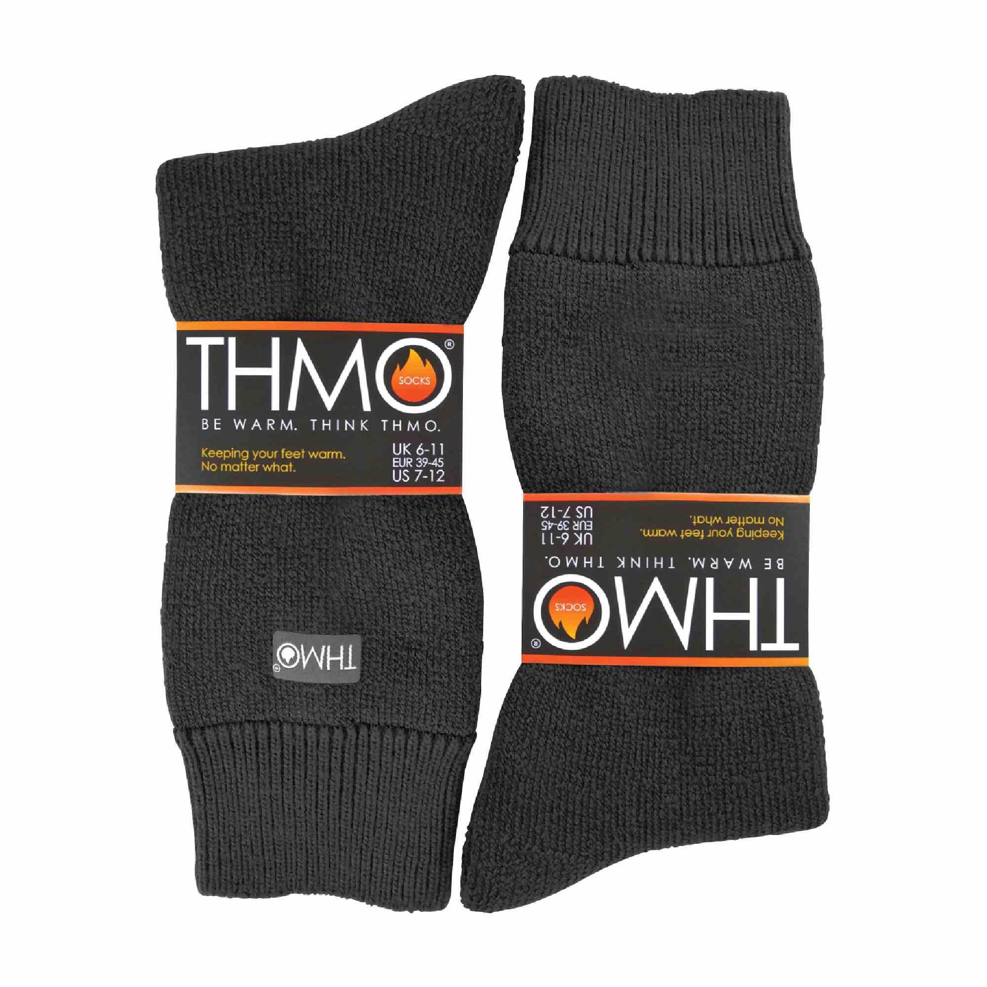 1 Pair Mens Thick Fleece Lined Warm Thermal Socks for Winter 2/7