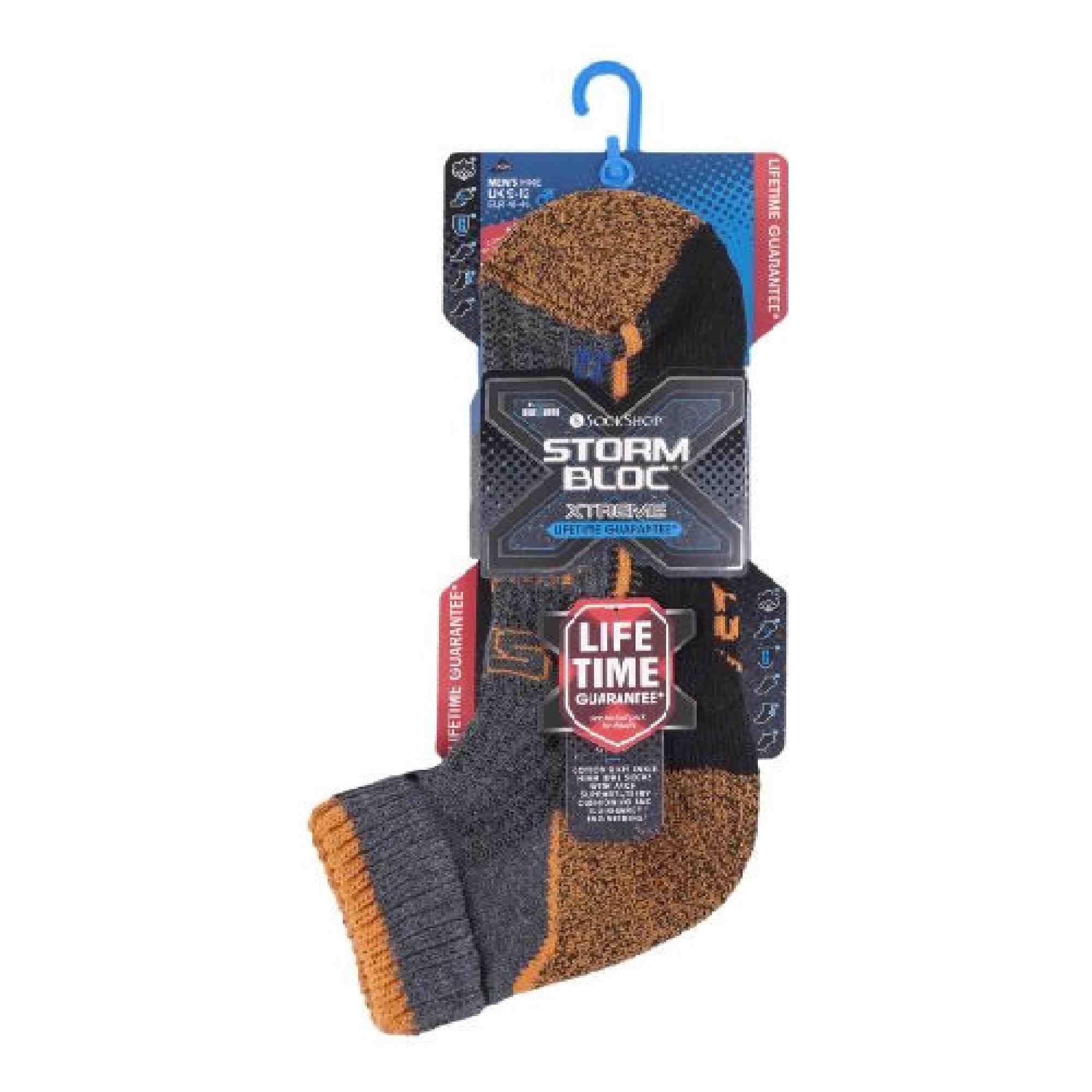 Storm Bloc - 1er Pack Herren Kurze Wandersocken mit Verstärkte Ferse für Sommer 2/6